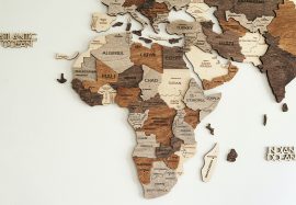 wooden map of africa craft for home wall decorations